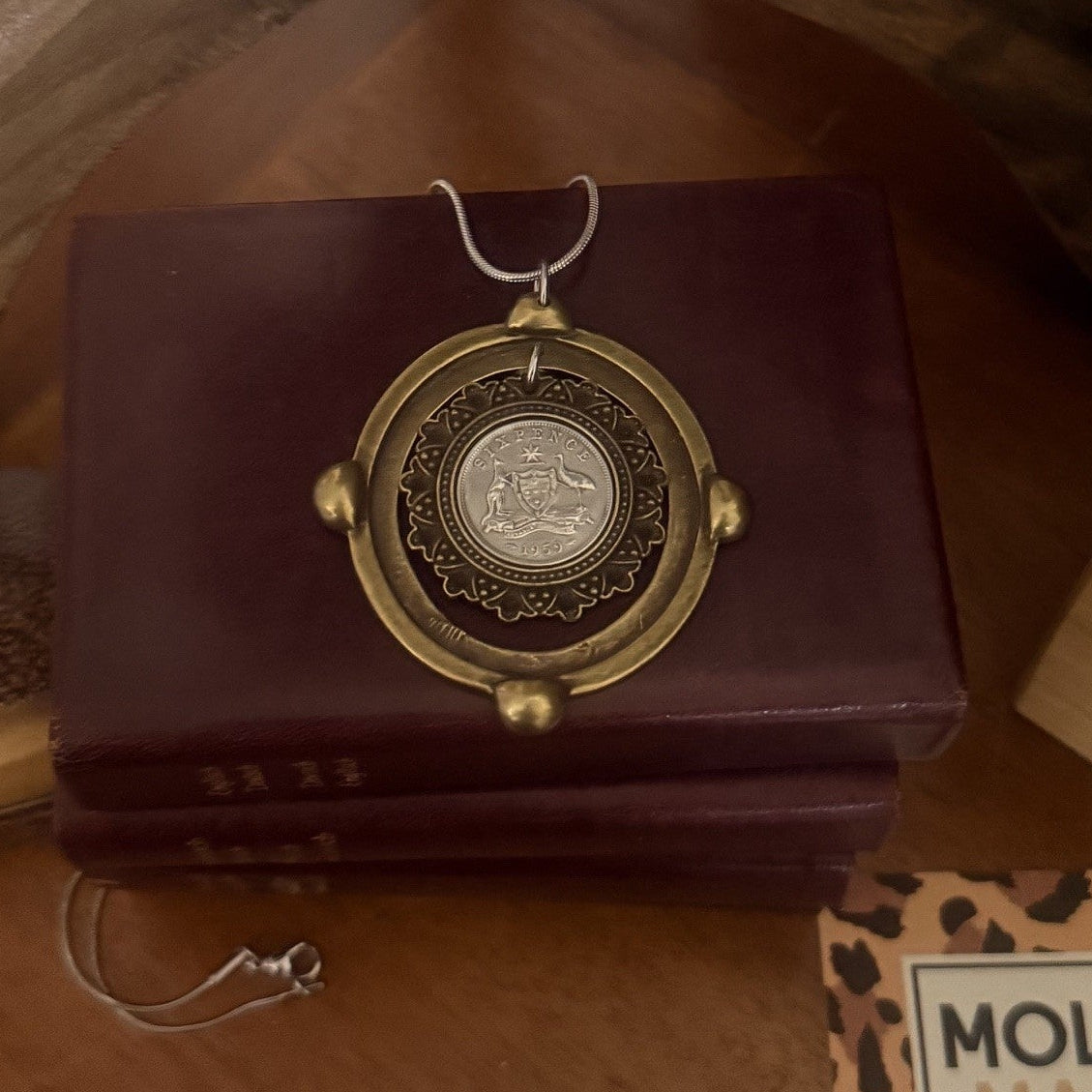 1959 Australian Sixpence Statement Necklace
