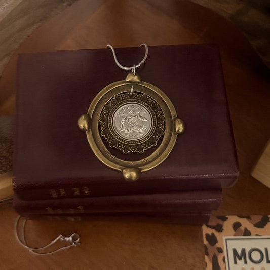 1959 Australian Sixpence Statement Necklace