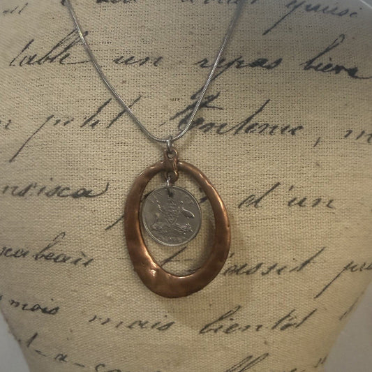 1954 Australian Sixpence Necklace