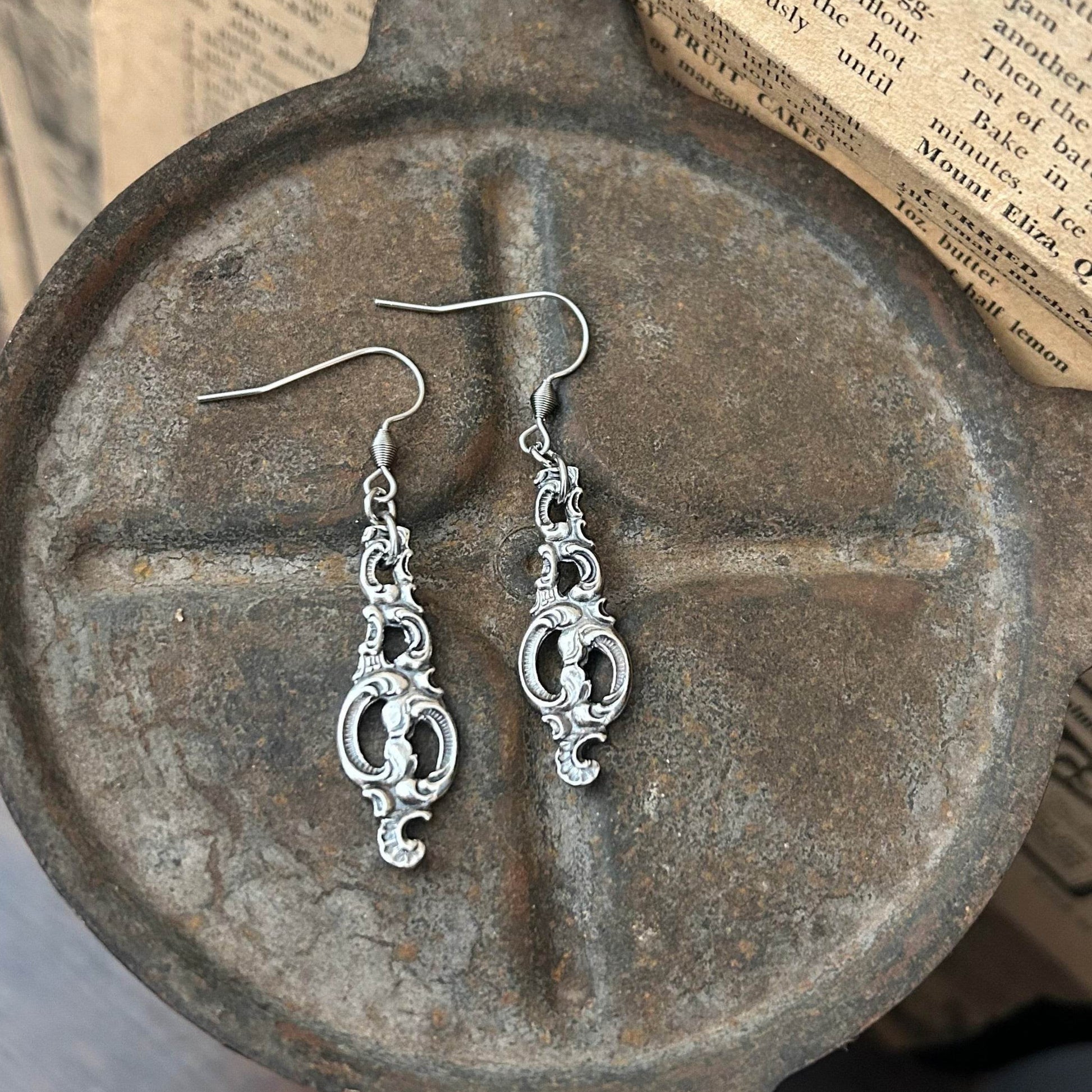 Sterling Silver Earrings - Nordic Heritage Filigree - Molly Made