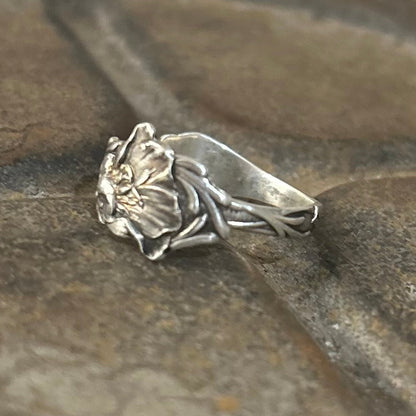 Sterling Silver Poppy Ring