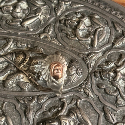 1900s Sterling Silver Indian Head Band Ring