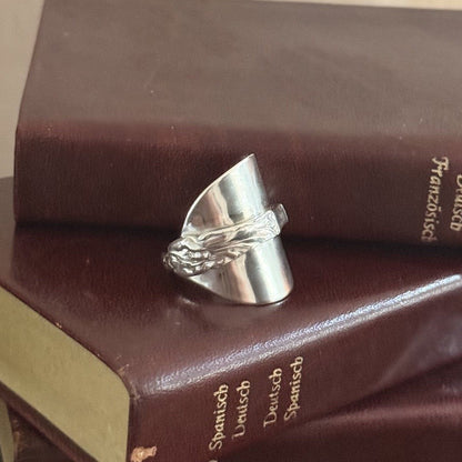 1922 Sterling Silver Apostle Spoon Saddle Ring