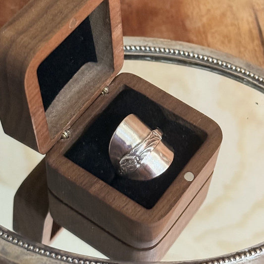 1922 Sterling Silver Apostle Spoon Saddle Ring