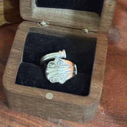 1920s Gero Art Deco Cake Fork Wrap Ring