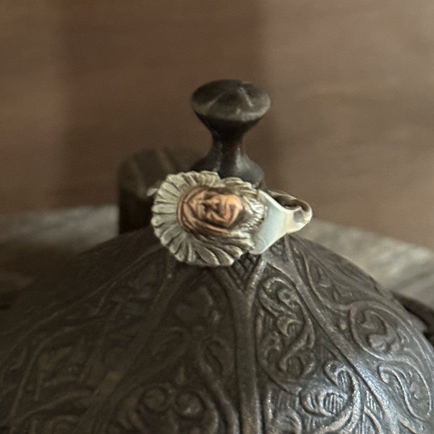 1900s Sterling Silver Indian Head Band Ring