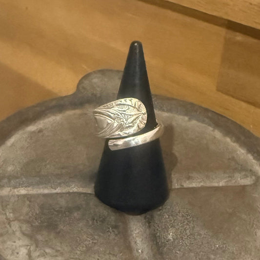 Edwardian 1900s Silverware Wrap Ring