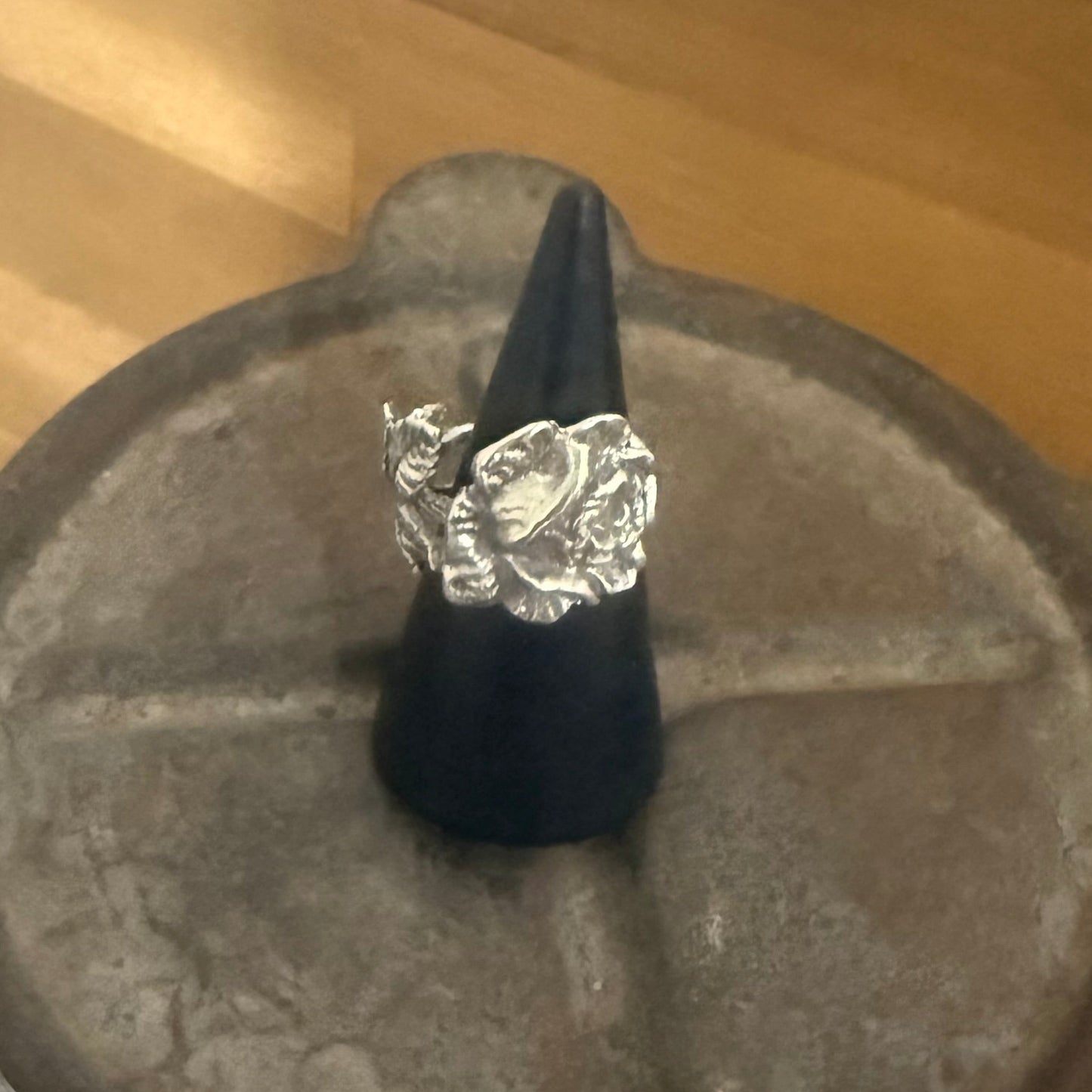 Hildesheimer 1920s Rose Spoon Ring
