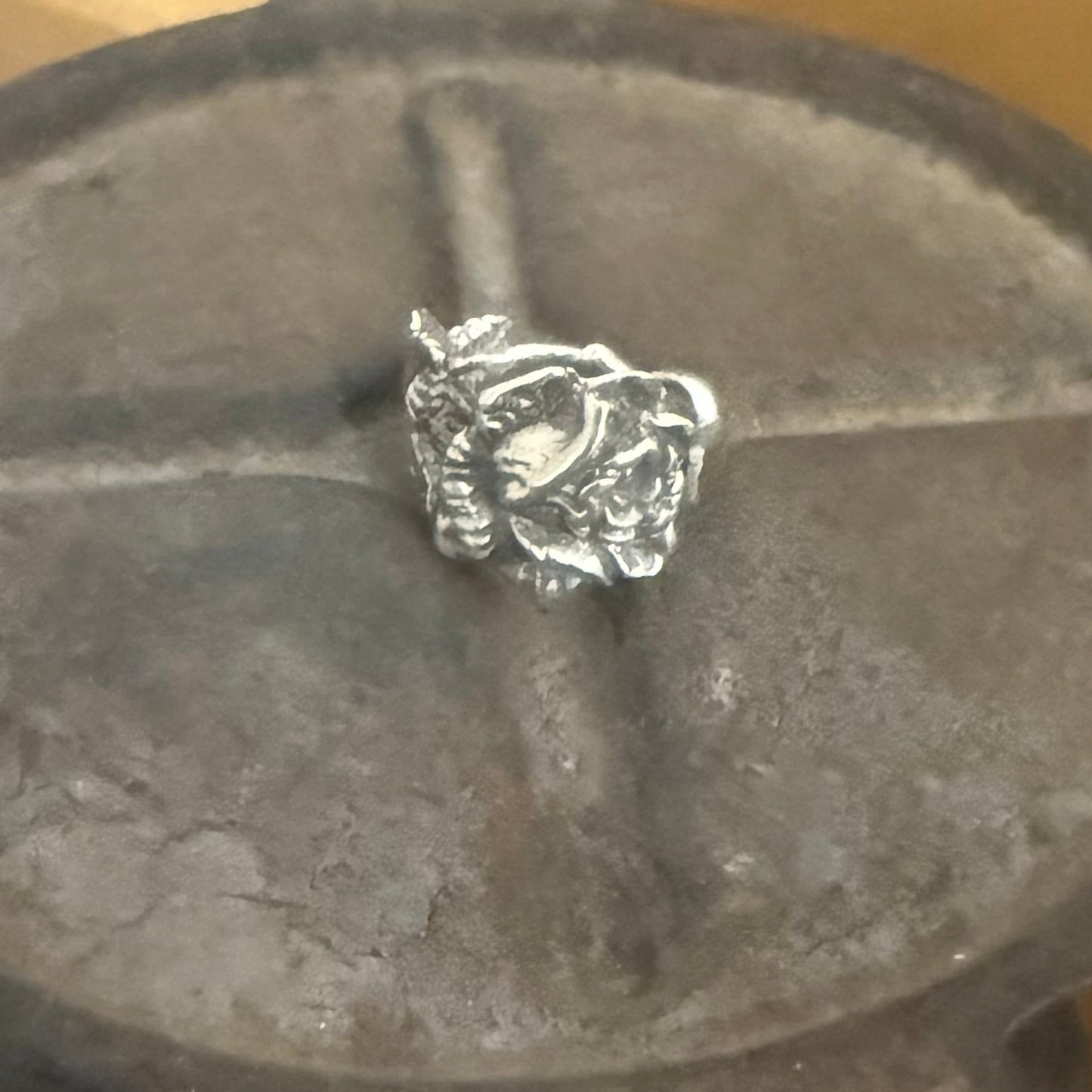 Hildesheimer 1920s Rose Spoon Ring