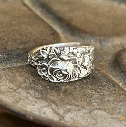 Sterling Silver Ring - Repousse 1900s