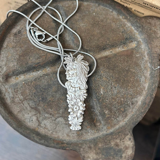 Vintage Necklace - Sterling Silver Spirit and Bloom - Molly Made