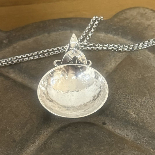 Sterling Silver Spoon Bowl Necklace