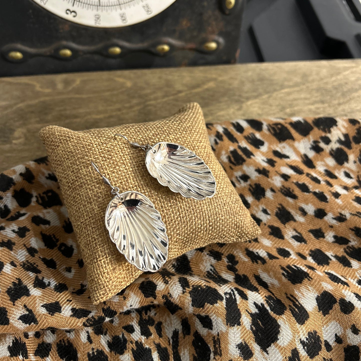 Sterling Silver Art Nouveau Spoon Bowl Earrings — Rodgers Sheffield, Early 1900s