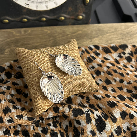 Sterling Silver Art Nouveau Spoon Earrings