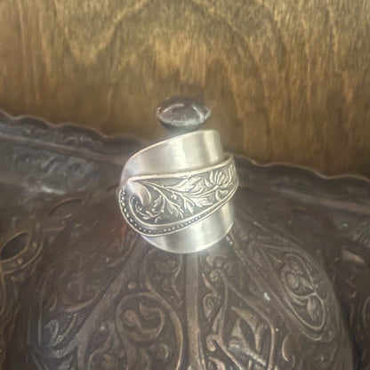 Sterling Silver Saddle Spoon Ring