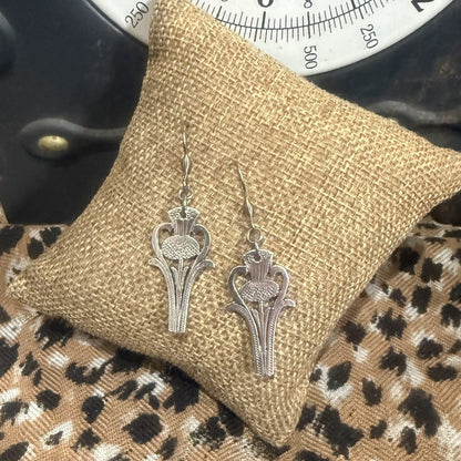 Vintage 1950s Thistle Earrings