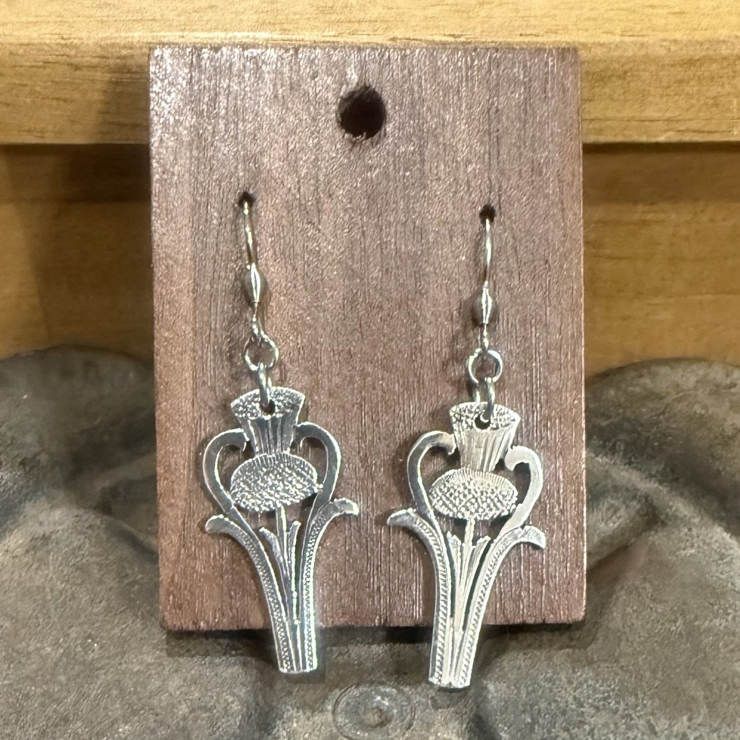 Vintage 1950s Thistle Earrings