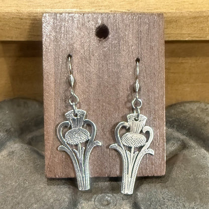 Vintage 1950s Thistle Earrings