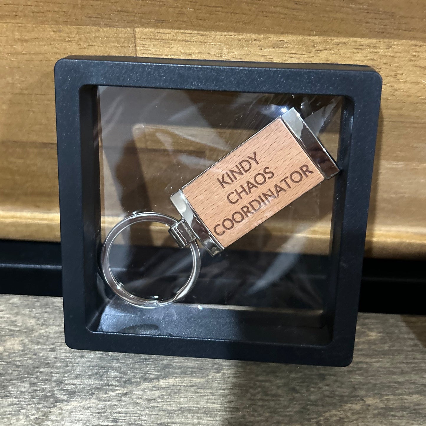 Kindy Chaos Coordinator - Timber Key Tag