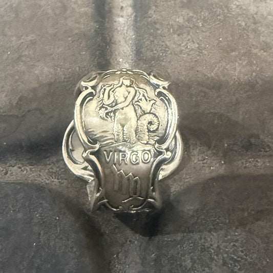 Sterling Silver Virgo Zodiac Ring